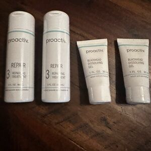 Proactive two #3 repair treatment 3oz and two blackhead dissolving gel 1oz lot